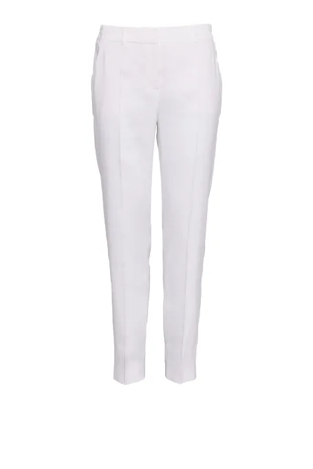 Pantaloni albi din in Lotto pentru a se potrivi