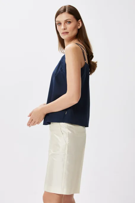 Pantaloni scurți de costum din mătase