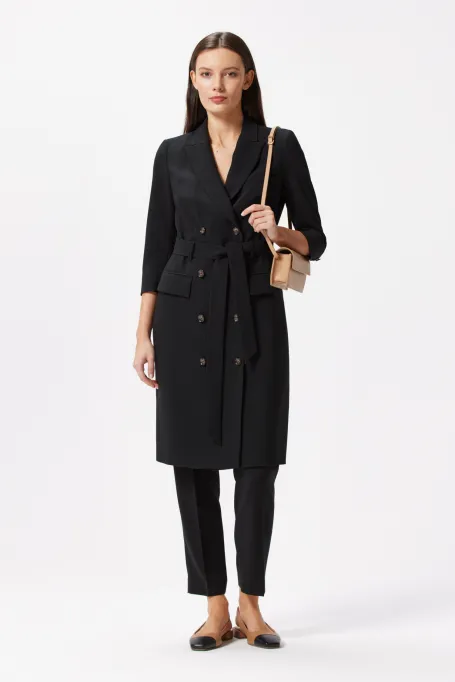 Rochie business Elise, neagră, la două piept