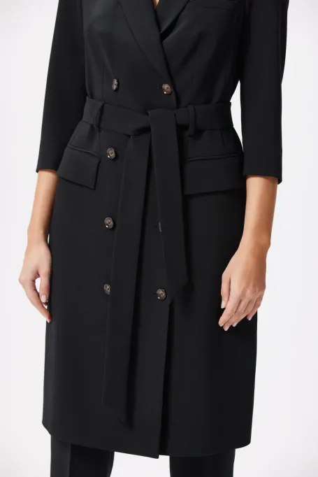 Rochie business Elise, neagră, la două piept