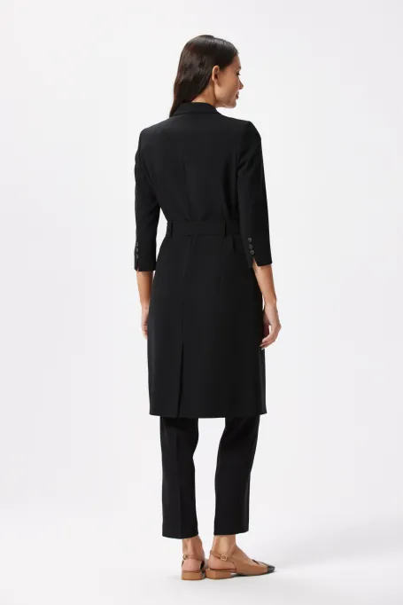 Rochie business Elise, neagră, la două piept