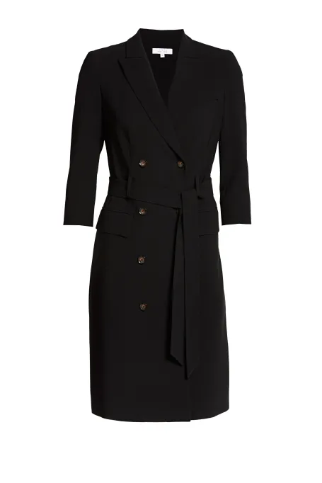 Rochie business Elise, neagră, la două piept