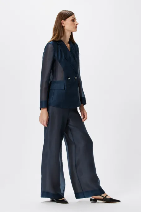 Pantaloni largi de costum Pantaloni largi de costum