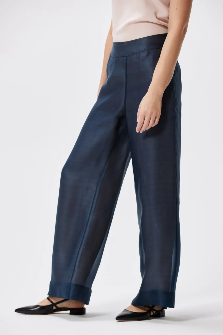 Pantaloni largi de costum Pantaloni largi de costum