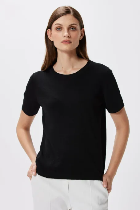 Bluza neagra cu in si matase