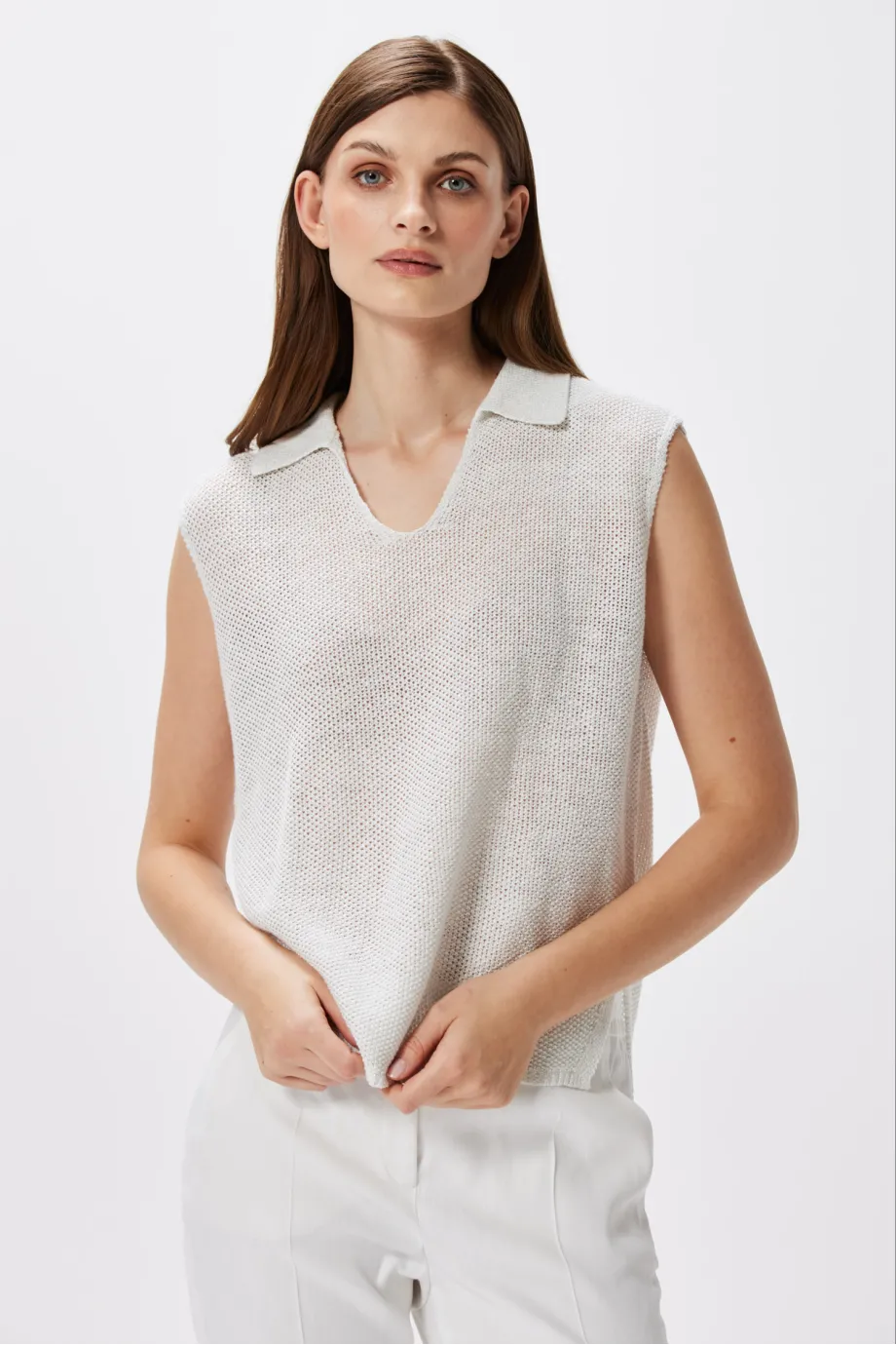 Bluza din in cu fir argintiu Bluza din in cu fir argintiu
