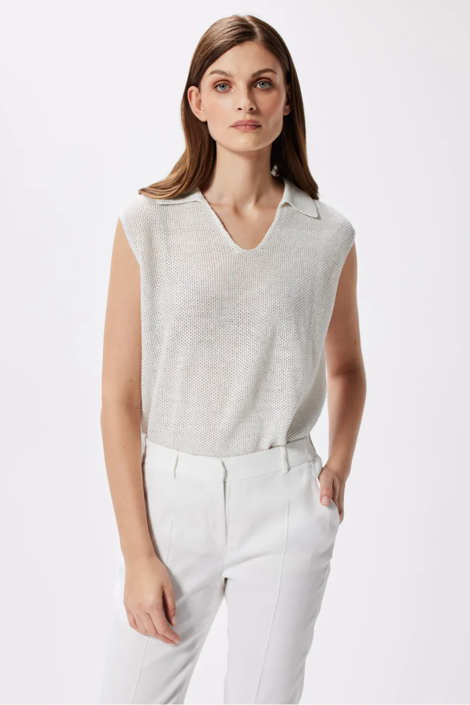 Bluza din in cu fir argintiu Bluza din in cu fir argintiu