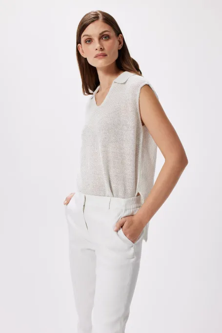 Bluza din in cu fir argintiu Bluza din in cu fir argintiu