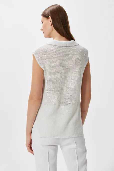 Bluza din in cu fir argintiu Bluza din in cu fir argintiu