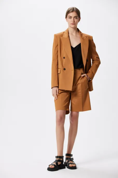 Pantaloni scurți de costum din bumbac