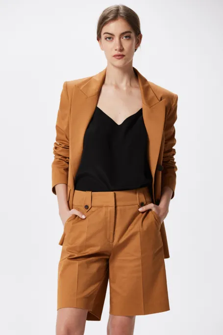 Pantaloni scurți de costum din bumbac