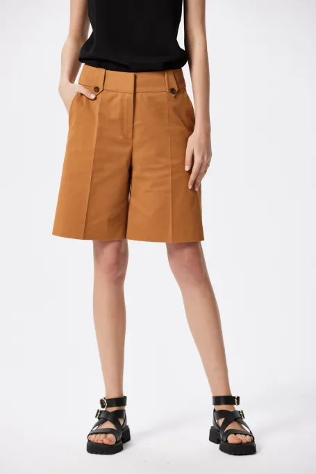 Pantaloni scurți de costum din bumbac