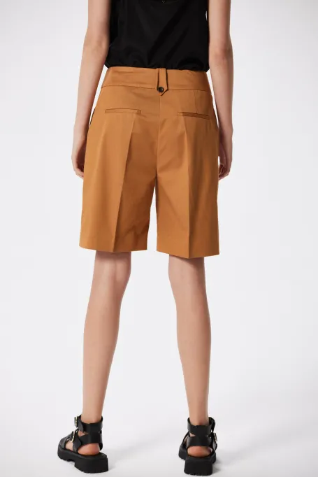 Pantaloni scurți de costum din bumbac