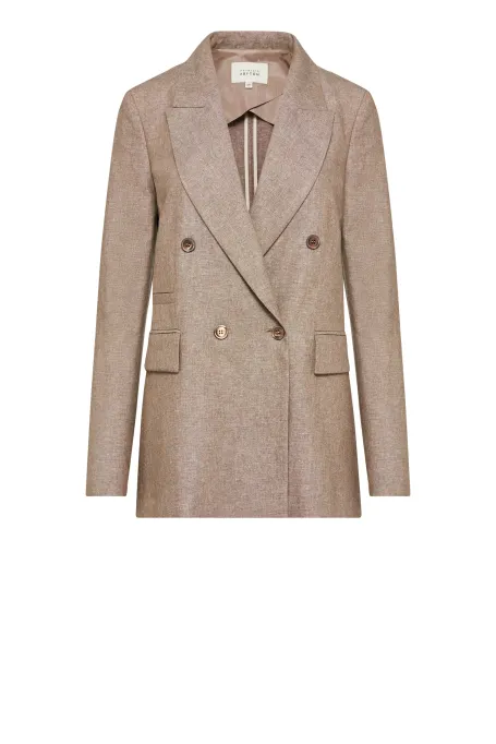 Sacou din amestec de lână răcoroasă și in pentru costum