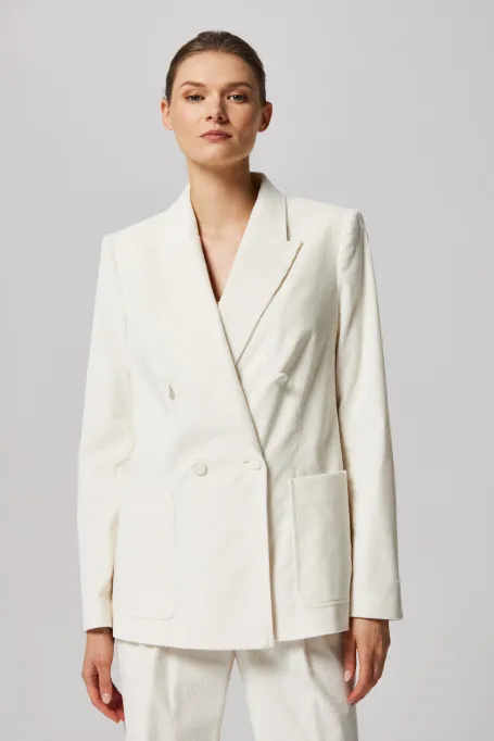 Sacou alb pentru costum