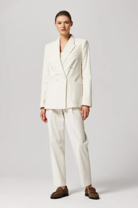 Sacou alb pentru costum