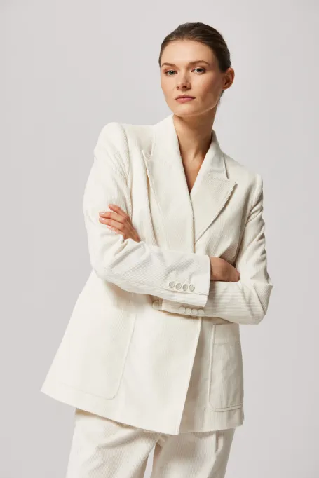 Sacou alb pentru costum