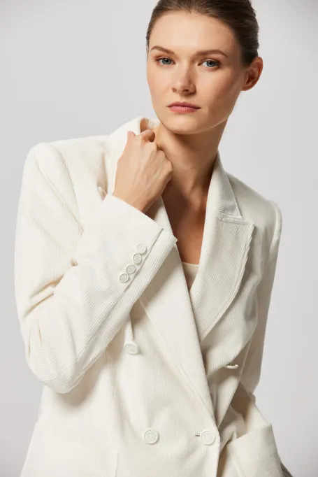 Sacou alb pentru costum