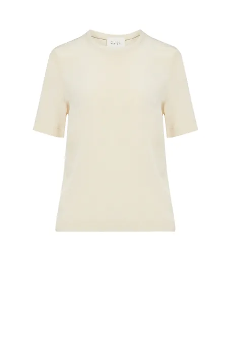 Bluză bej din mătase Brigitte