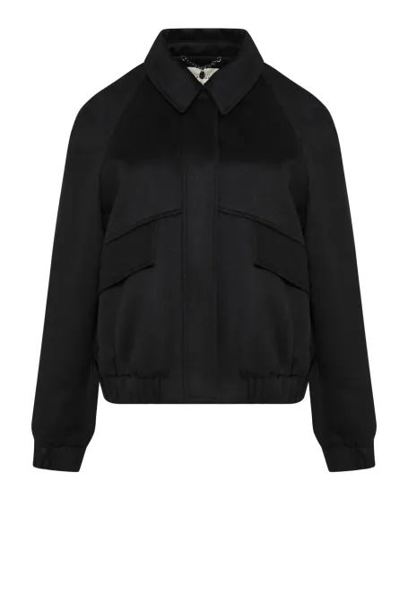 Geacă neagră din lână