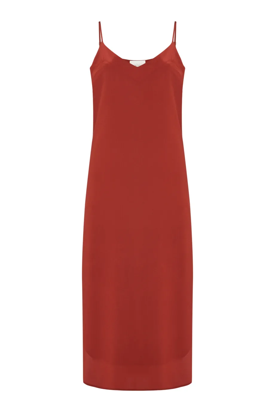 Rochie de mătase cărămizie Rochie de mătase cărămizie