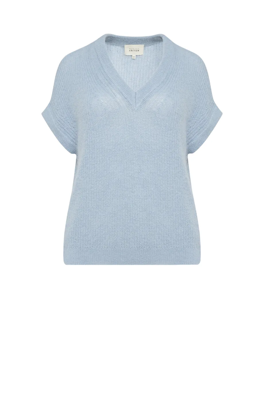 Bluza albastră cu decolteu în V Bluza albastră cu decolteu în V