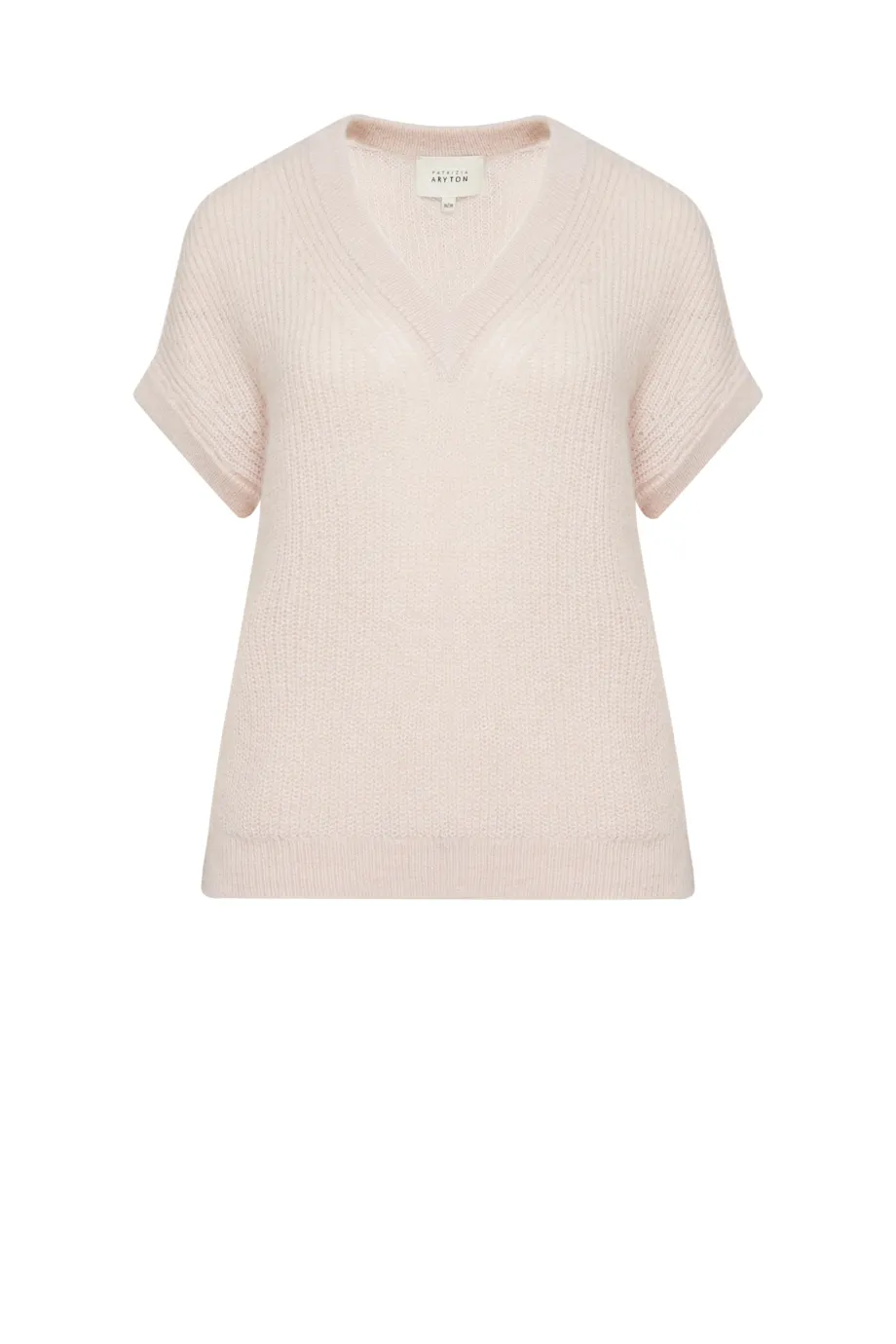 Bluza cu decolteu în V în culoare roz pudrat Bluza cu decolteu în V în culoare roz pudrat