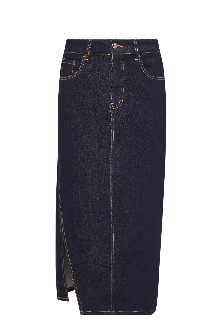 Fustă midi jeans albastru închis Fustă midi jeans albastru închis