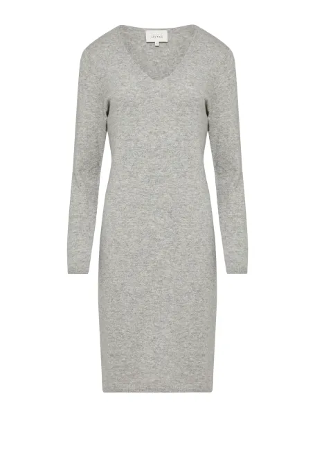 Rochie gri din cașmir