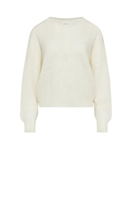 Pulover alb din cașmir