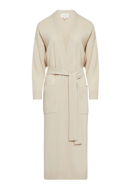 Cardigan lung din cașmir și lână merinos