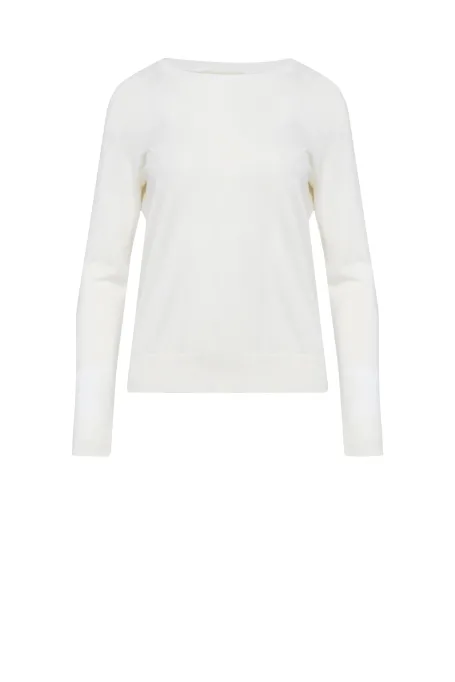 Bluză albă din lână merinos