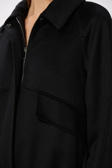 Geacă neagră din lână