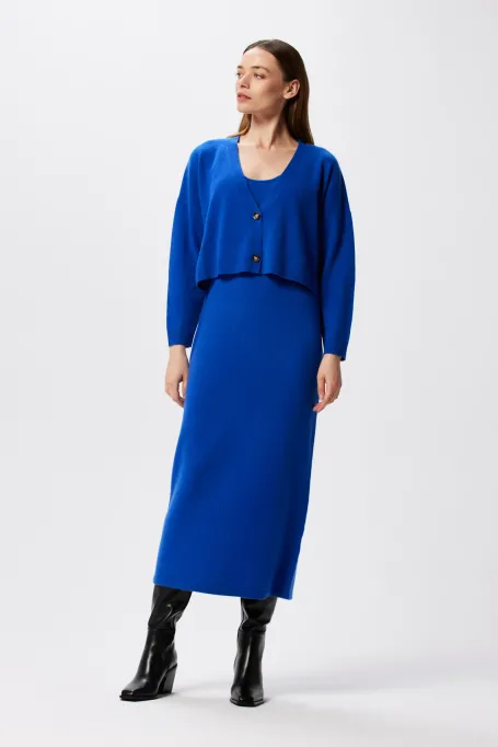 Rochie cu lână merinos și cașmir