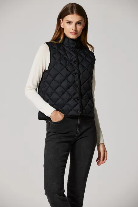 Vestă matlasată neagră