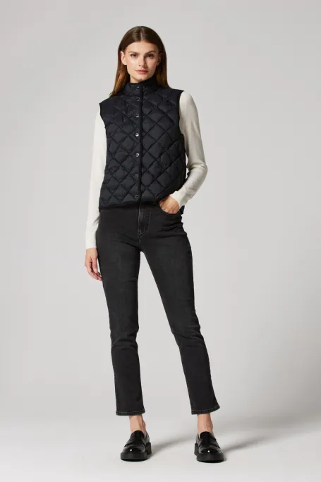 Vestă matlasată neagră