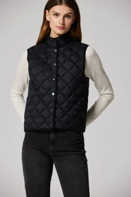 Vestă matlasată neagră