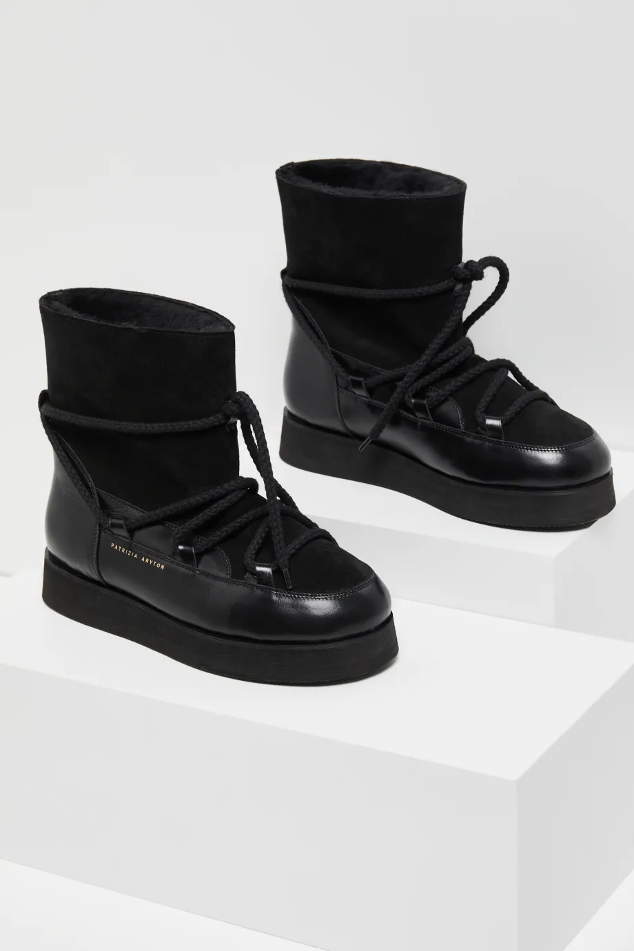 Botine negre din piele Botine negre din piele