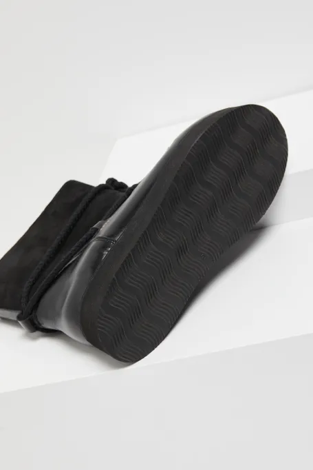 Botine negre din piele Botine negre din piele