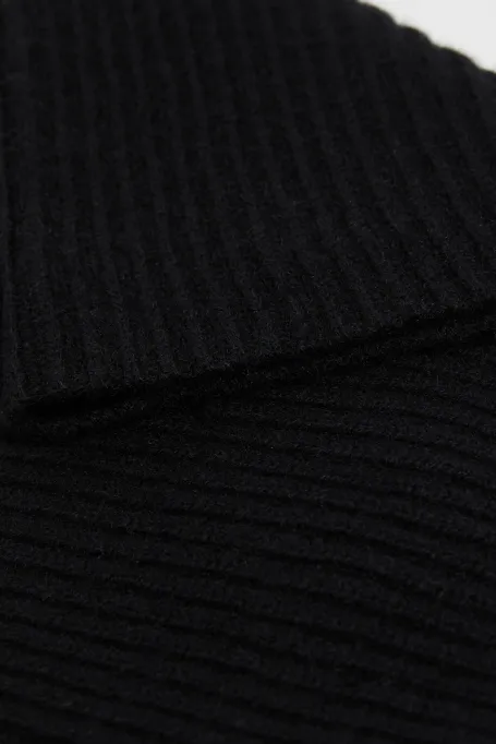 Șal negru cu cașmir