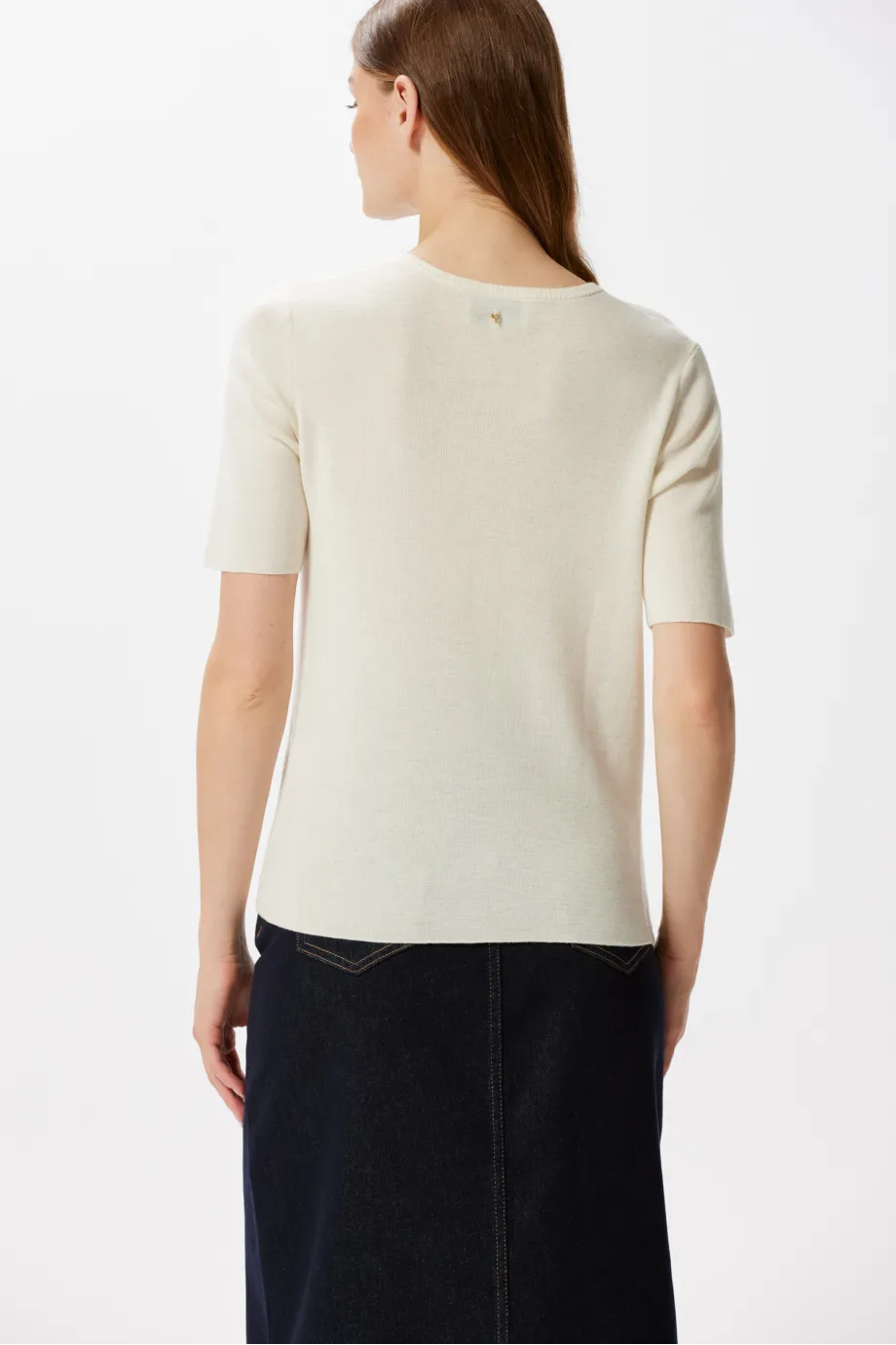 Bluza albă cu cașmir Bluza albă cu cașmir