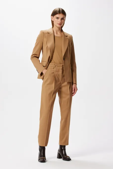 Body camel din lână merinos