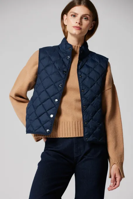 Vestă matlasată bleumarin