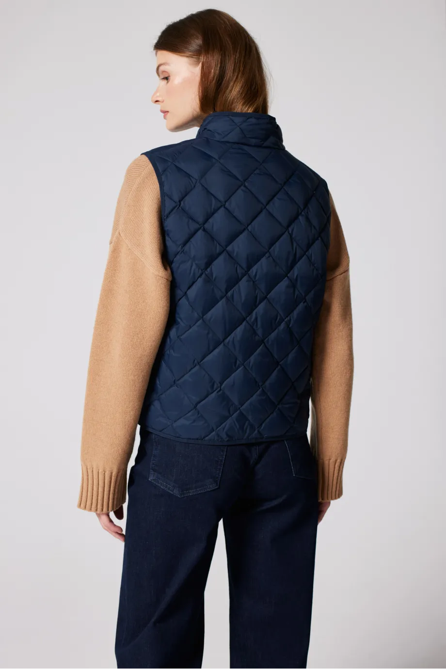 Vestă matlasată bleumarin Vestă matlasată bleumarin