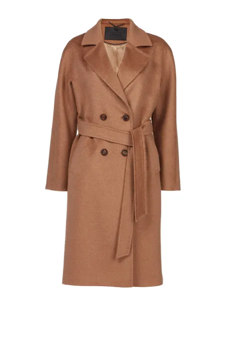Palton de lână cu curea 100% lână de cămilă