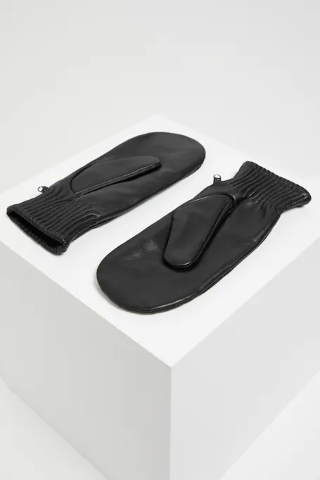 Mănuși negre din piele