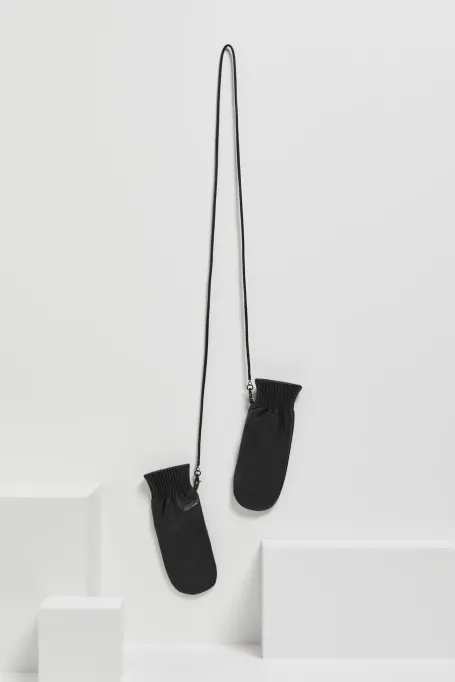 Mănuși negre din piele