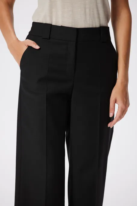 Pantaloni negri cu lână pentru costum