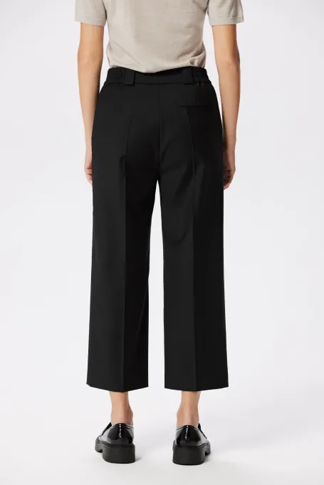 Pantaloni negri cu lână pentru costum