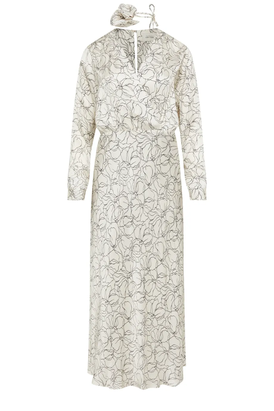 Rochie albă cu un tipar liniar Rochie albă cu un tipar liniar